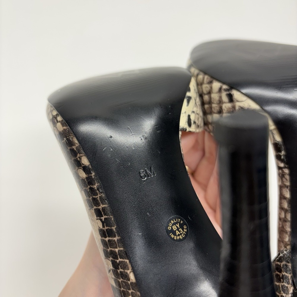 Worthington D'Orsay Peep Toe Heels Size 6 M Snakeskin Stiletto Sexy Party Y2K - Picture 14 of 15